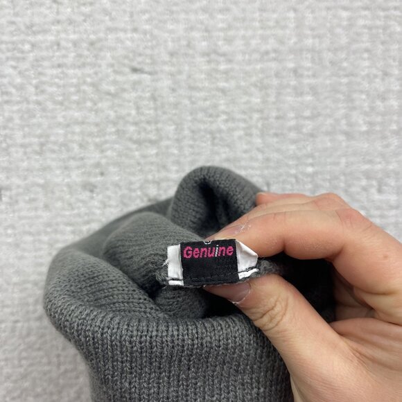 Y2K Volcom Heather Gray Knit Beanie Hat Mens Winter Embroidered Diamond Logo - Picture 8 of 9